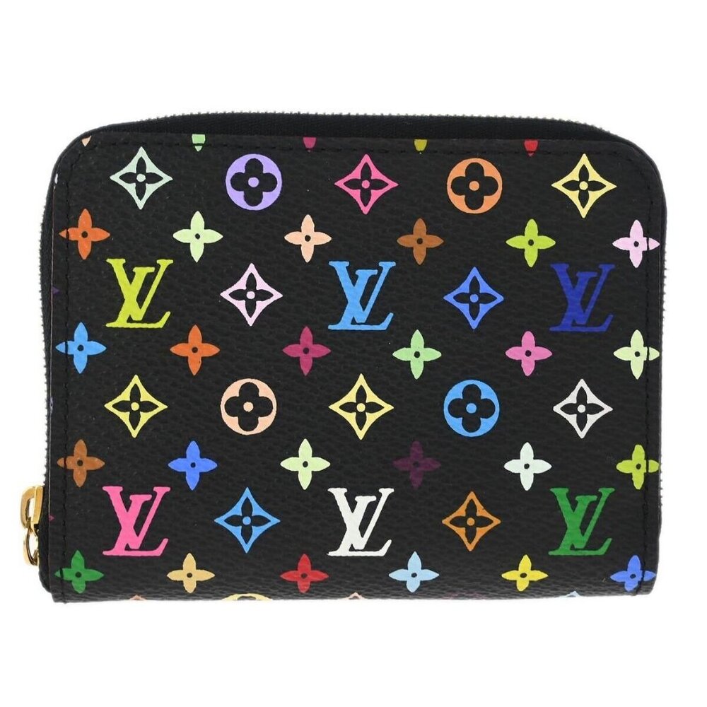 Louis Vuitton Black Multicolor Zippy Coin Purse Wallet M93740 TS4111 115287